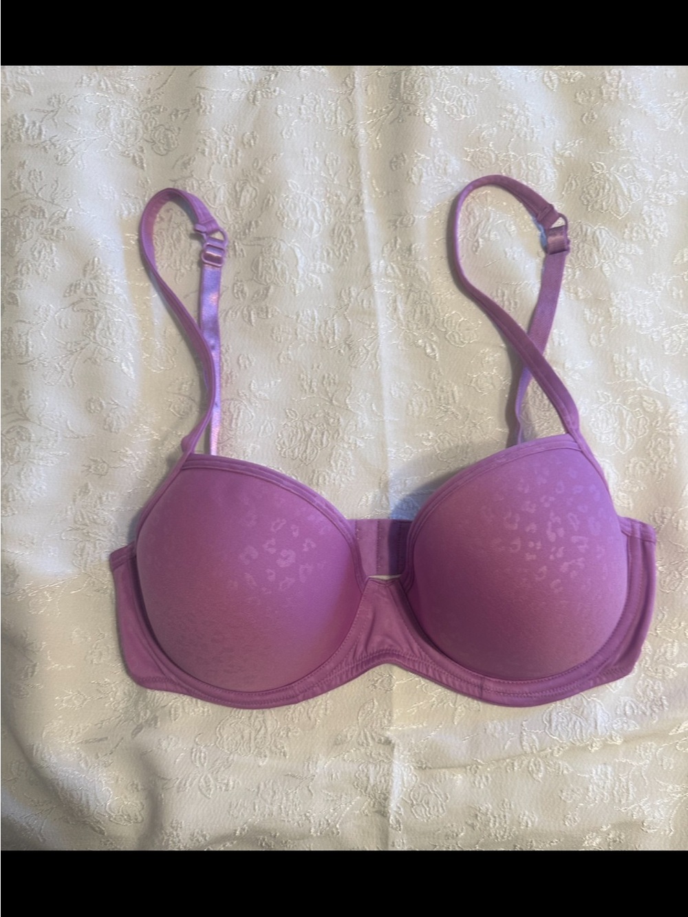 Purple Underwire Bra Women’s Padded T-Shirt Bra Adjustable Straps Everyday